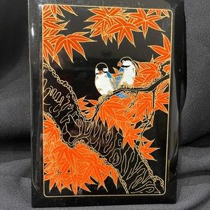 Vintage 1986 By Action Industries Lacquerware Address Book Birds In Trees